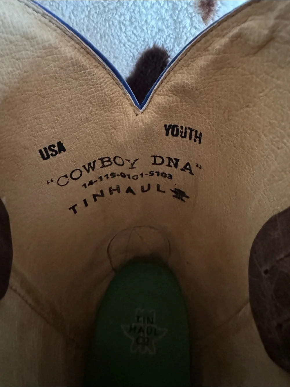 Tin Haul Cowboy DNA Western Boot - Brown Cowboy Boots with Rodeo Sole Art